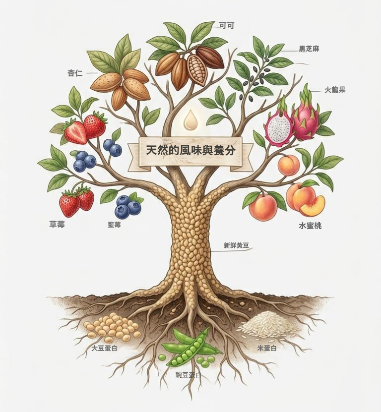 誠真植物蛋白成分樹——天然的風味與養分